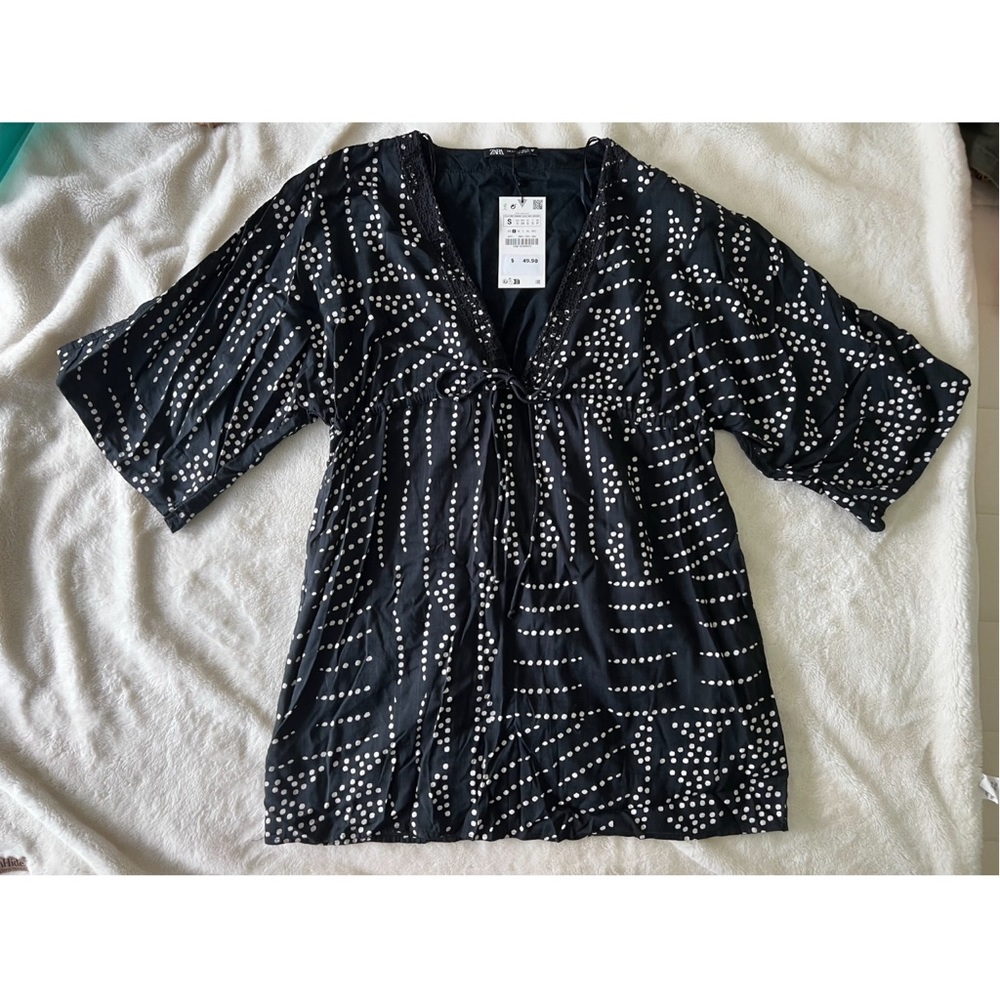 Zara plunging neckline dress, new with tags!